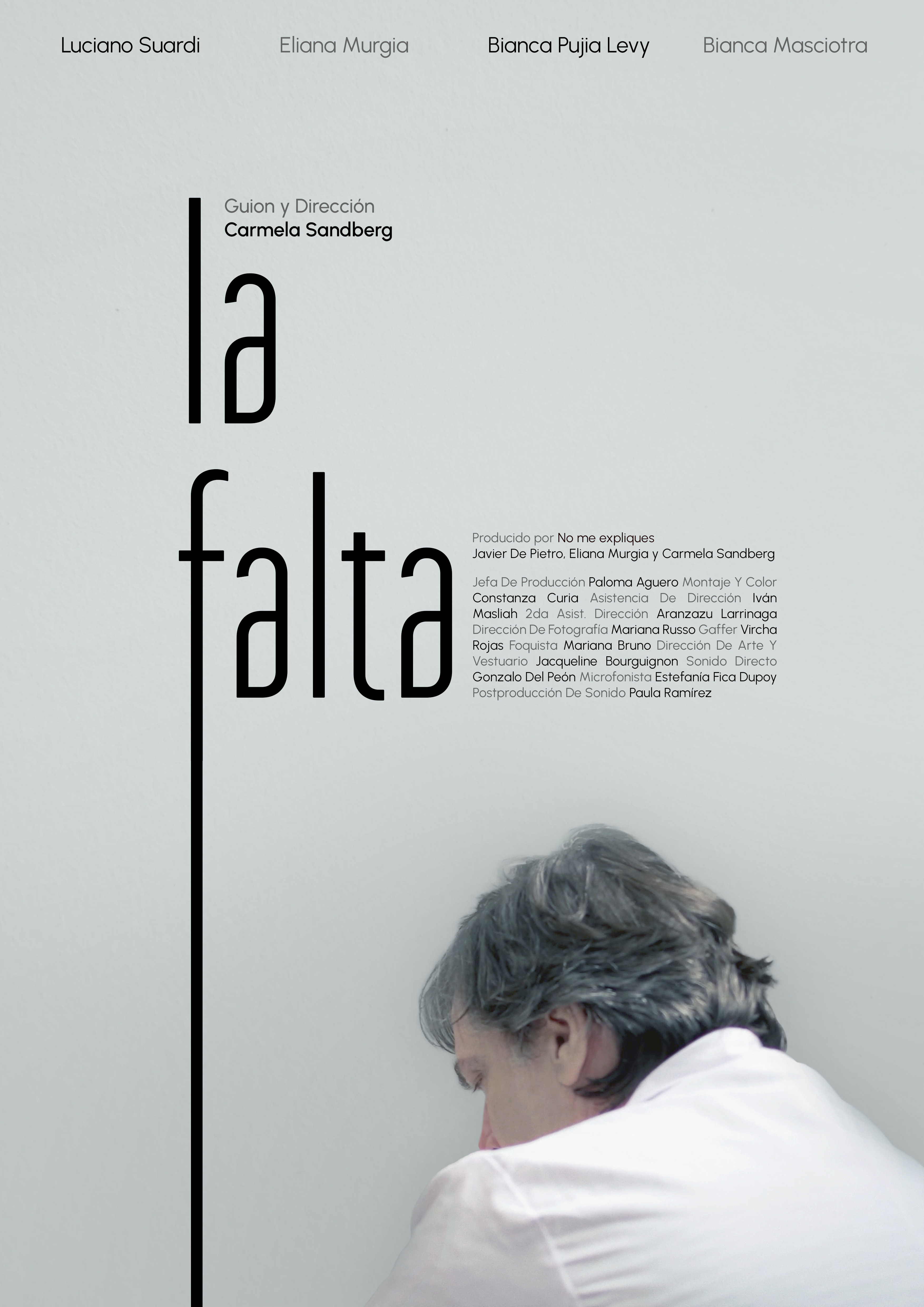 La falta — poster
